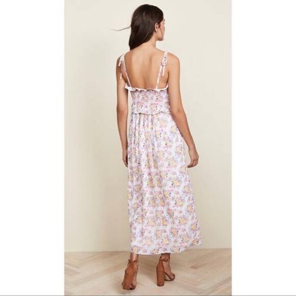 Kos Resort Floral Smocked Tie Strap Maxi Dress - Picture 4 of 6